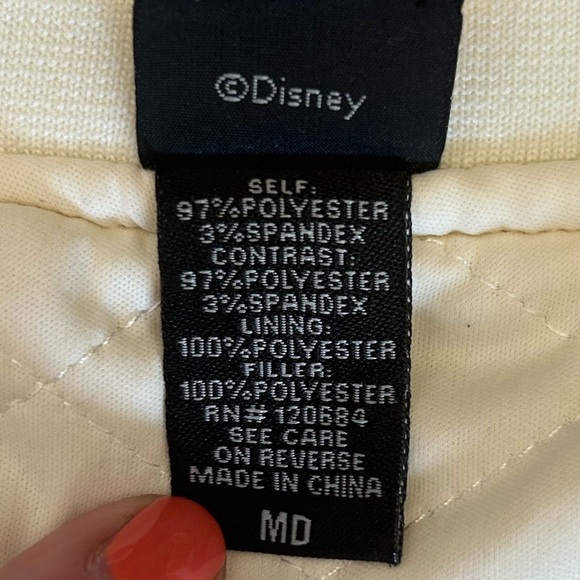 Disney Alice in Wonderland Blue & Ivory Embroidered Satin Varsity Jacket - Picture 12 of 13